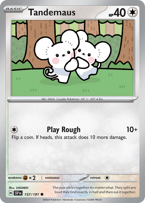 Tandemaus 157 Surging Sparks Pokémon card