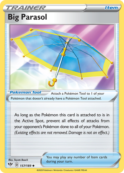 Big Parasol 157 Darkness Ablaze Pokémon card