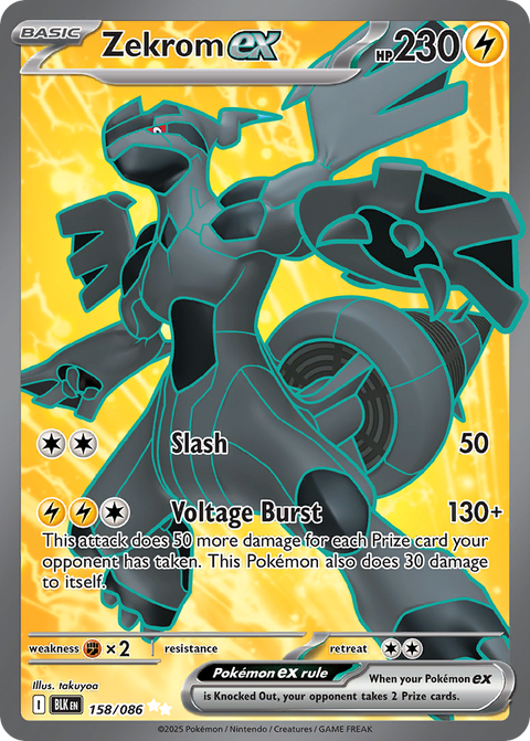 Zekrom ex 158 Black Bolt Pokémon card