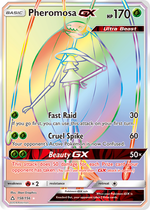 Pheromosa-GX 158 Ultra Prism Pokémon card