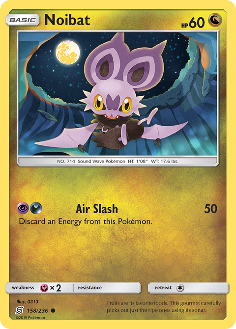 Noibat 158 Unified Minds Pokémon card