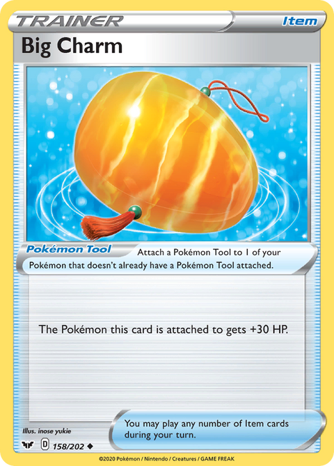 Big Charm 158 Sword & Shield Pokémon card