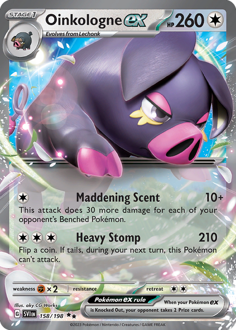 Oinkologne ex 158 Scarlet & Violet Pokémon card