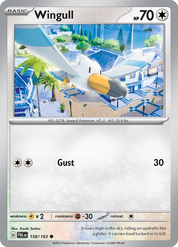 Wingull 158 Paldea Evolved Pokémon card