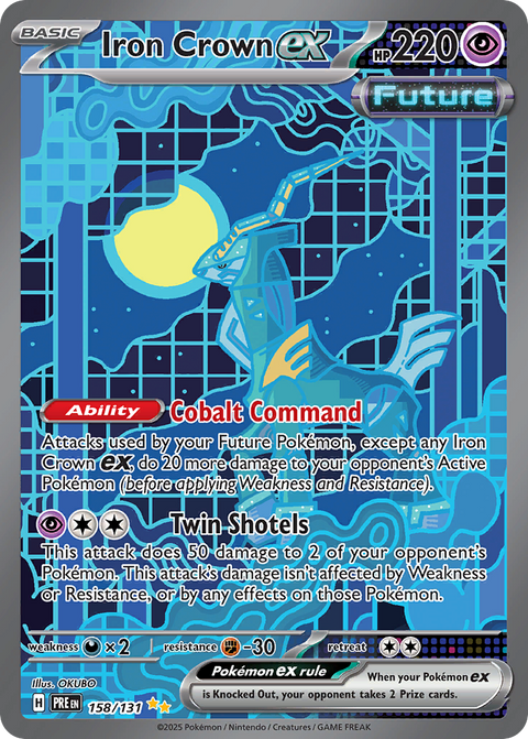 Iron Crown ex 158 Prismatic Evolutions Pokémon card