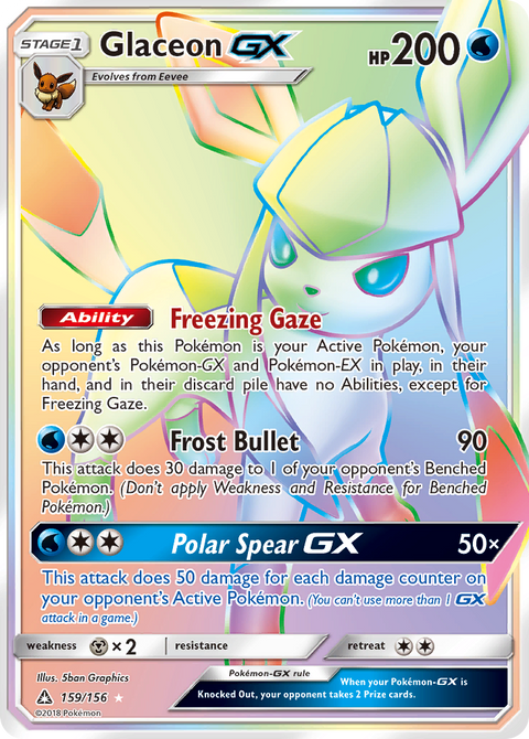 Glaceon-GX 159 Ultra Prism Pokémon card