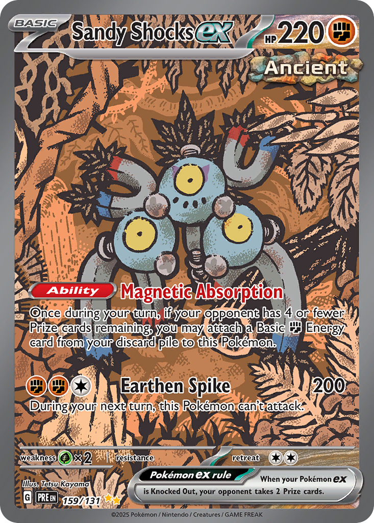 Sandy Shocks ex 159 Prismatic Evolutions Pokémon card