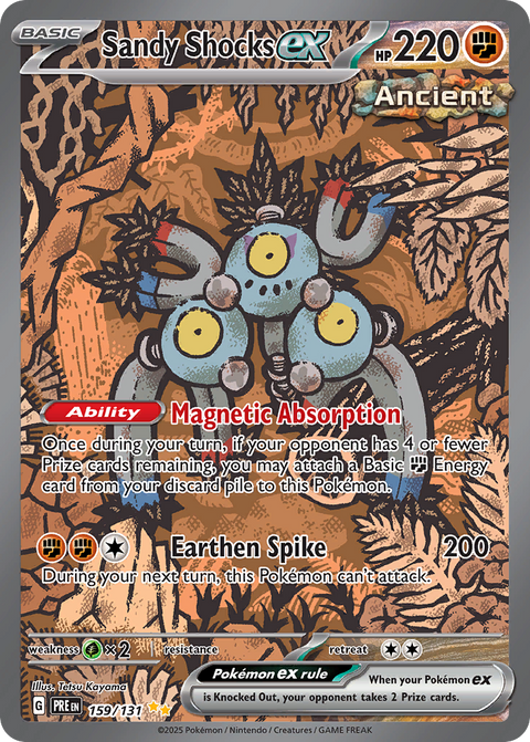 Sandy Shocks ex 159 Prismatic Evolutions Pokémon card
