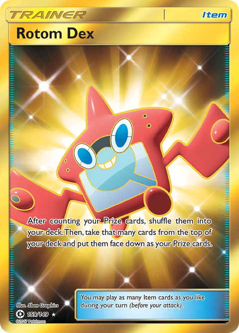 Rotom Dex 159 Sun & Moon Pokémon card