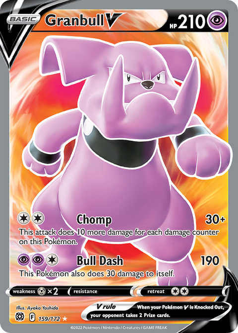 Granbull V 159 Brilliant Stars Pokémon card