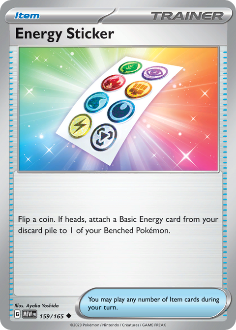 Energy Sticker 159 151 Pokémon card