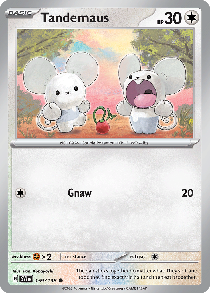Tandemaus 159 Scarlet & Violet Pokémon card