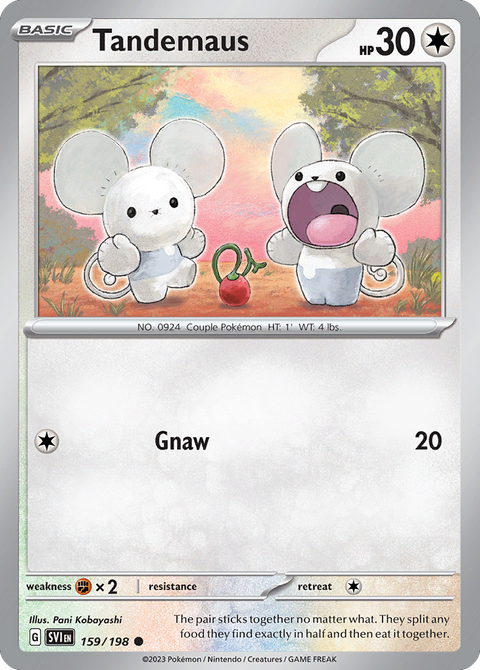 Tandemaus 159 Scarlet & Violet Pokémon card