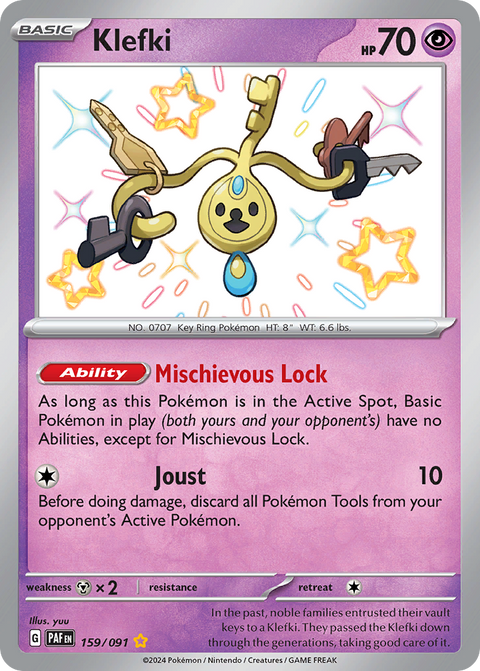 Klefki 159 Paldean Fates Pokémon card