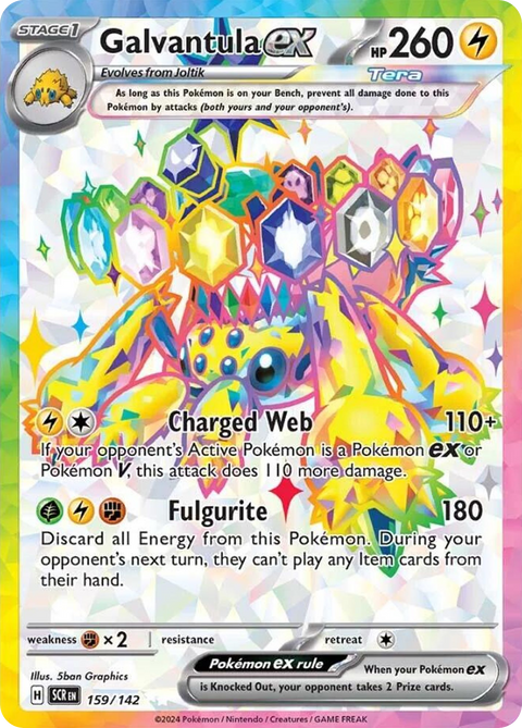 Galvantula ex 159 Stellar Crown Pokémon card