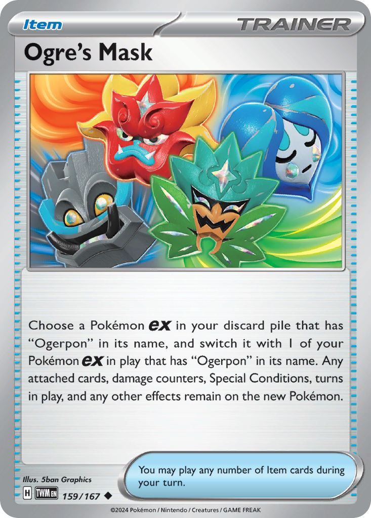 Ogre's Mask 159 Twilight Masquerade Pokémon card