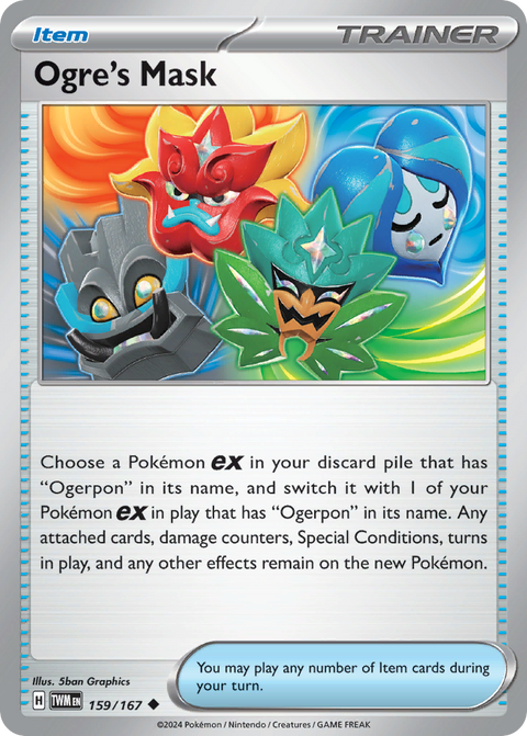 Ogre's Mask 159 Twilight Masquerade Pokémon card