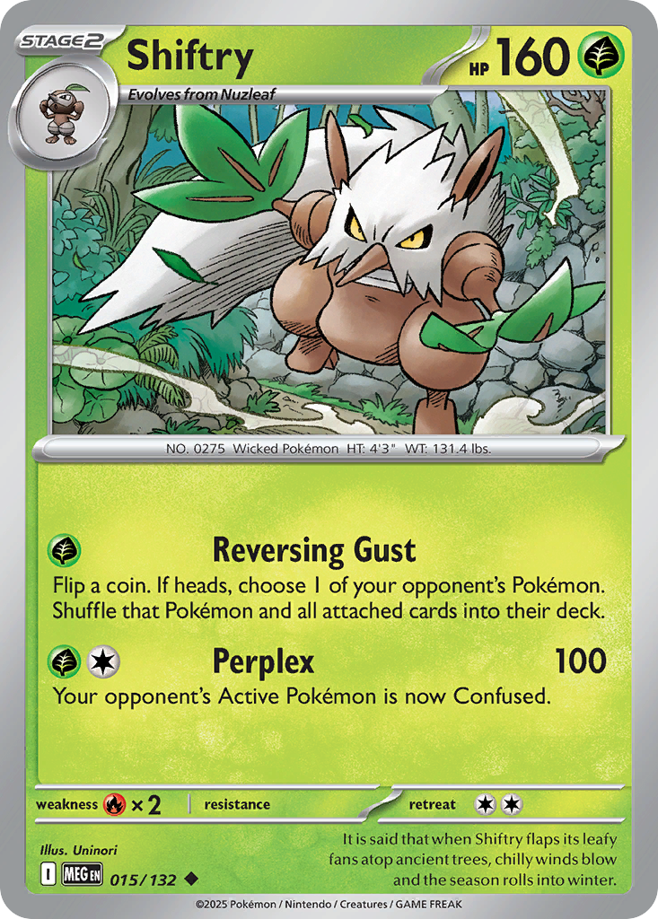 Shiftry 15 Mega Evolution Pokémon card