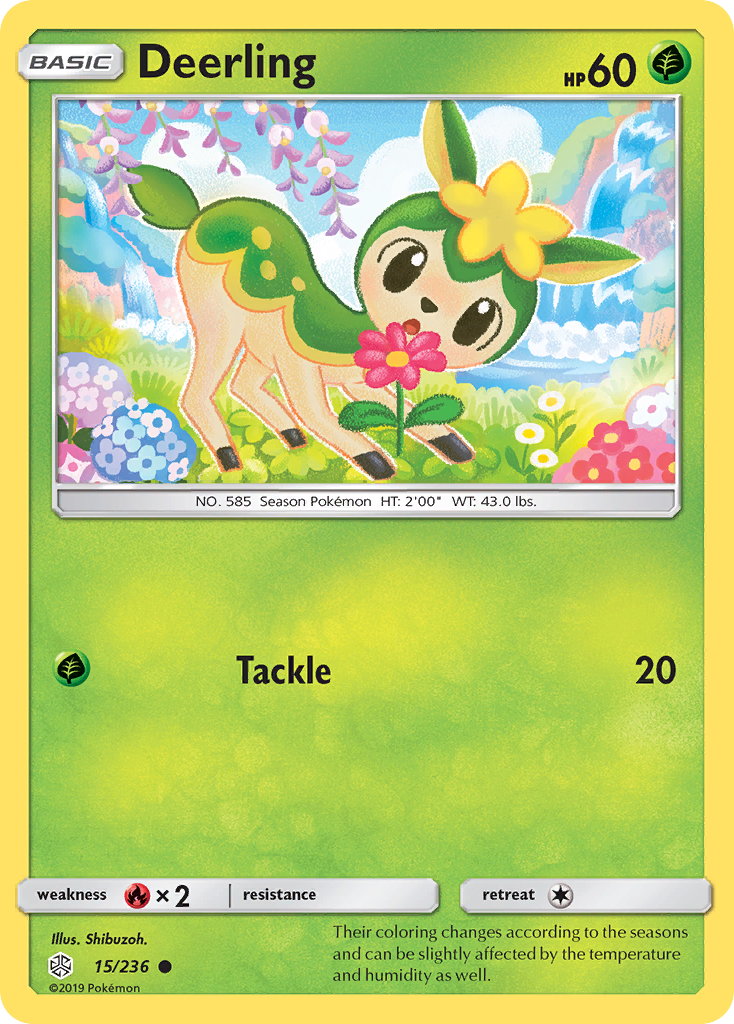 Deerling 15 Cosmic Eclipse Pokémon card