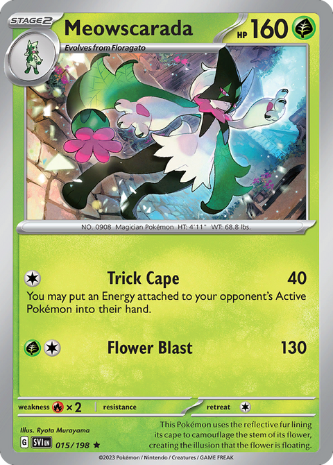 Meowscarada 15 Scarlet & Violet Pokémon card