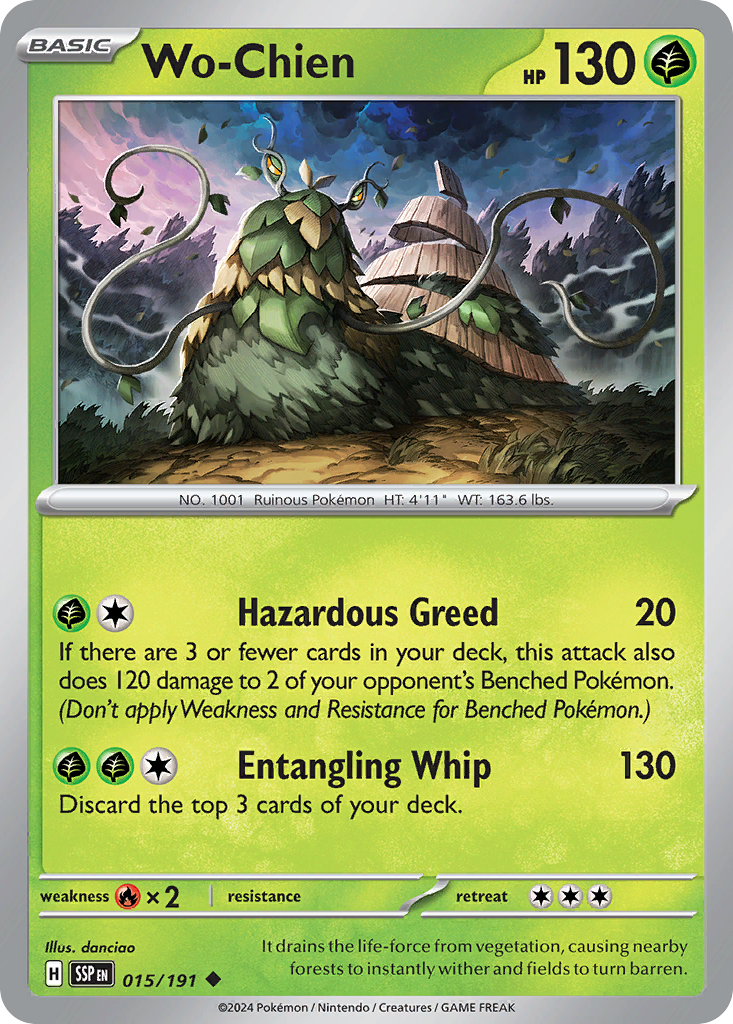 Wo-Chien 15 Surging Sparks Pokémon card