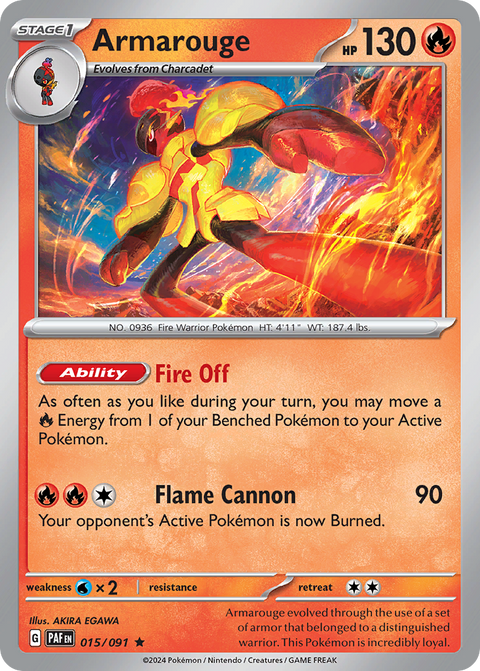 Armarouge 15 Paldean Fates Pokémon card