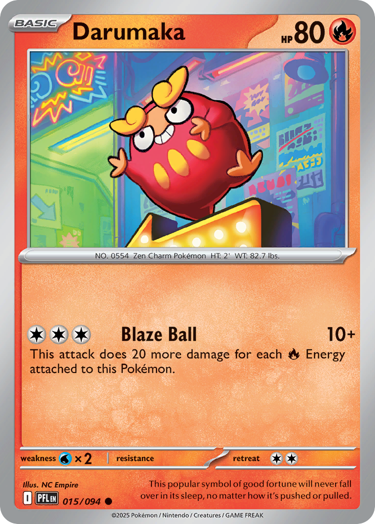 Darumaka 15 Phantasmal Flames Pokémon card