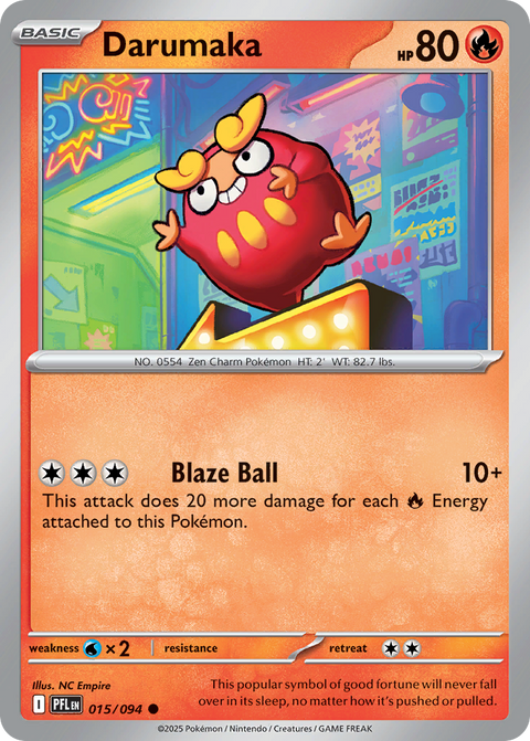 Darumaka 15 Phantasmal Flames Pokémon card