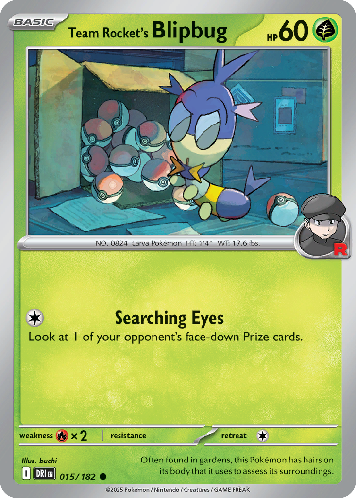 Team Rocket's Blipbug 15 Destined Rivals Pokémon card