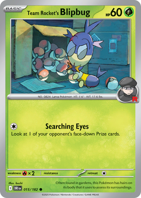 Team Rocket's Blipbug 15 Destined Rivals Pokémon card