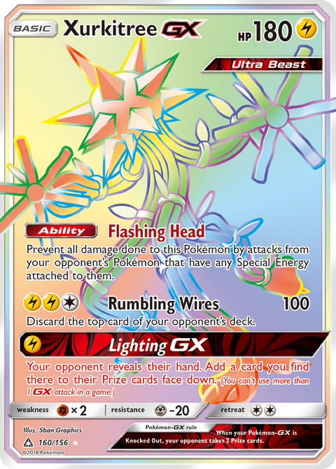 Xurkitree-GX 160 Ultra Prism Pokémon card