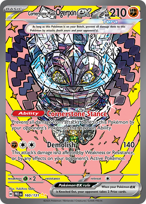 Cornerstone Mask Ogerpon ex 160 Prismatic Evolutions Pokémon card