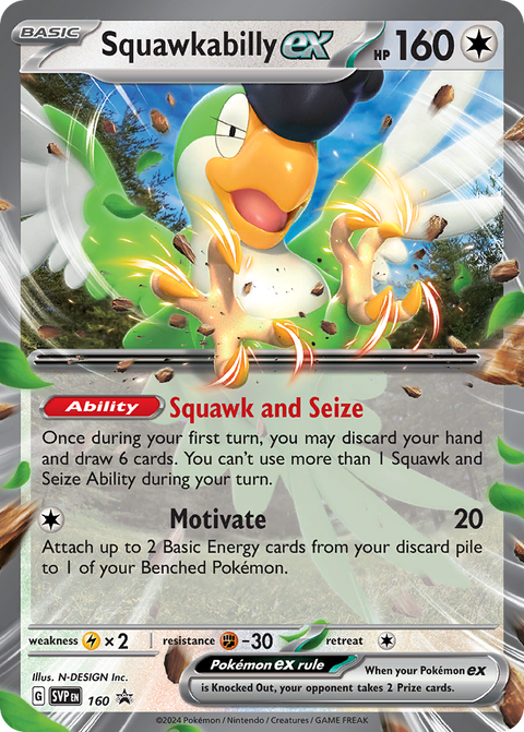 Squawkabilly ex 160 Scarlet & Violet Black Star Promos Pokémon card