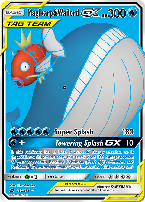 Magikarp & Wailord-GX 160 Team Up Pokémon card