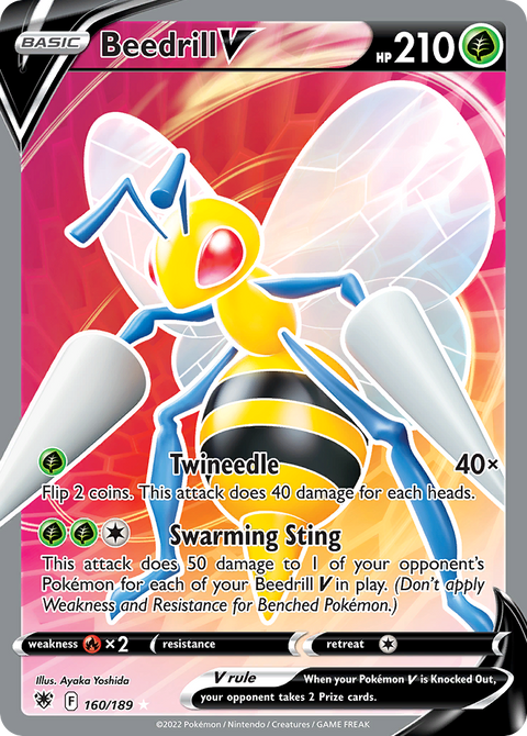 Beedrill V 160 Astral Radiance Pokémon card