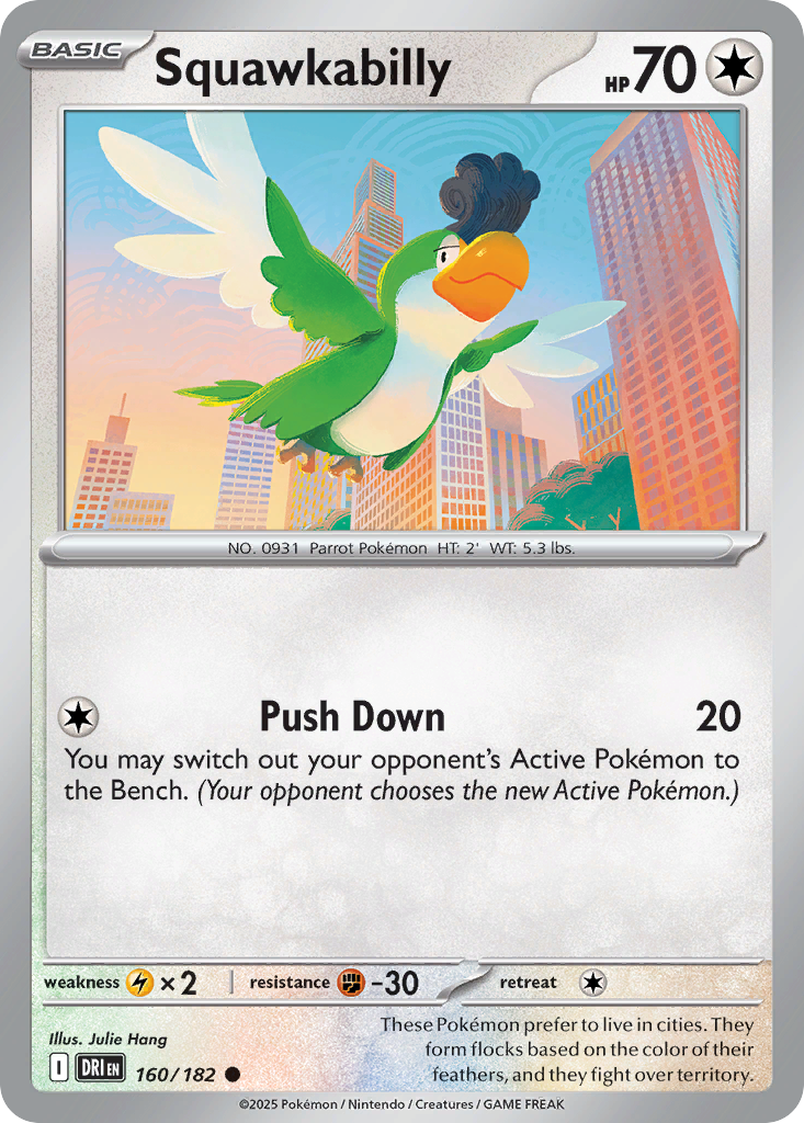 Squawkabilly 160 Destined Rivals Pokémon card