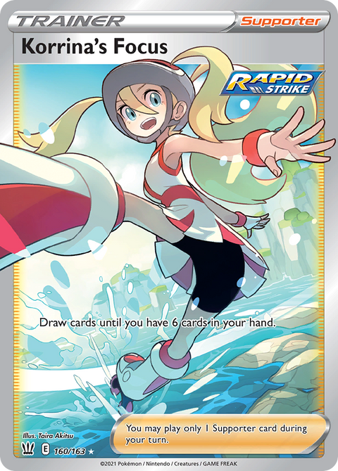 Korrina's Focus 160 Battle Styles Pokémon card