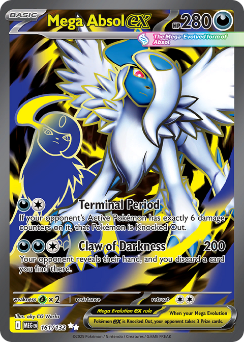 Mega Absol ex 161 Mega Evolution Pokémon card