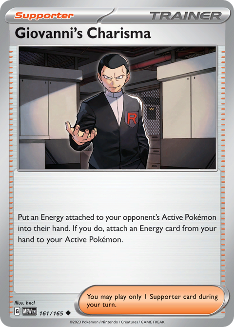 Giovanni's Charisma 161 151 Pokémon card