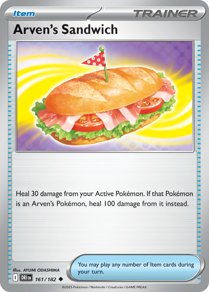 Arven's Sandwich 161 Destined Rivals Pokémon card