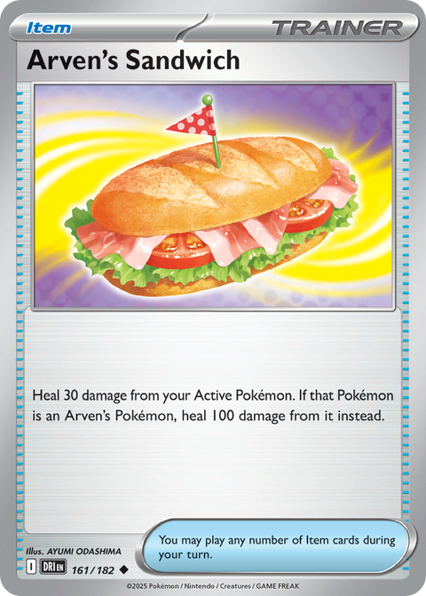 Arven's Sandwich 161 Destined Rivals Pokémon card