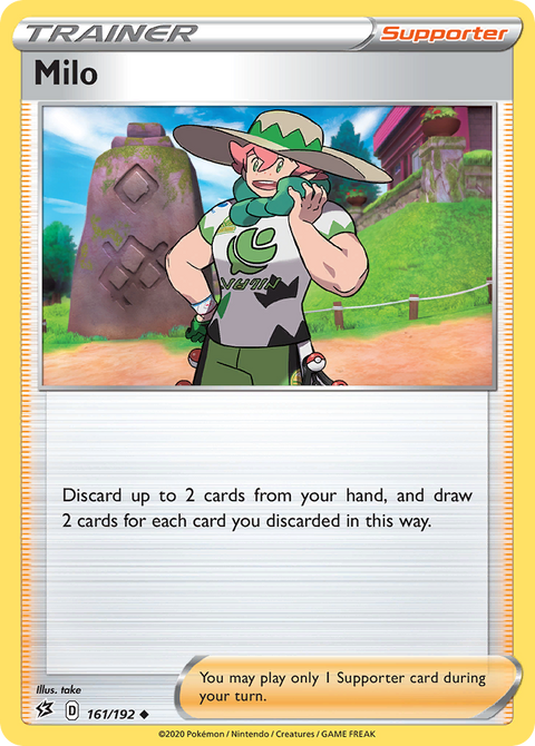 Milo 161 Rebel Clash Pokémon card