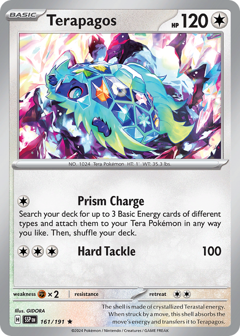 Terapagos 161 Surging Sparks Pokémon card