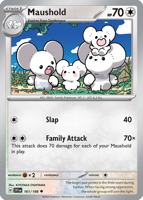 Maushold 161 Scarlet & Violet Pokémon card