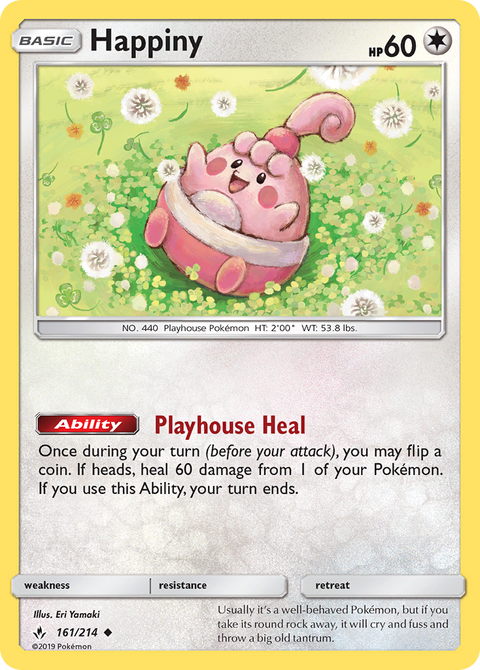 Happiny 161 Unbroken Bonds Pokémon card