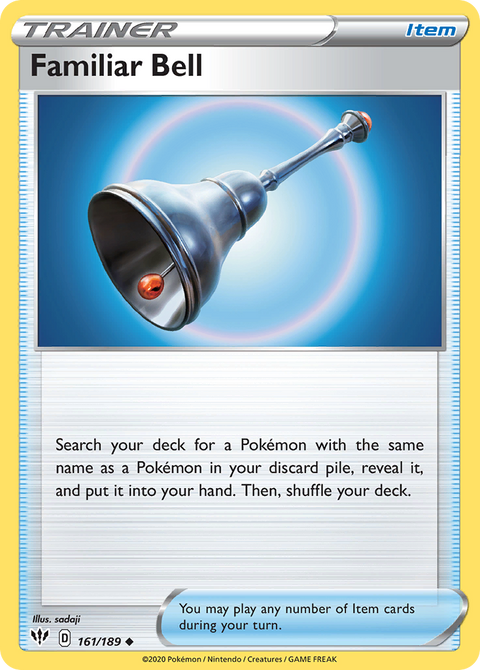 Familiar Bell 161 Darkness Ablaze Pokémon card