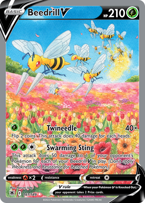 Beedrill V 161 Astral Radiance Pokémon card