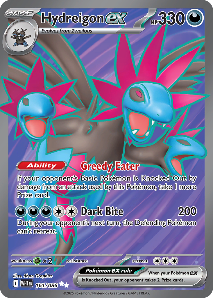Hydreigon ex 161 White Flare Pokémon card