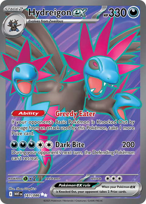 Hydreigon ex 161 White Flare Pokémon card