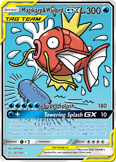 Magikarp & Wailord-GX 161 Team Up Pokémon card